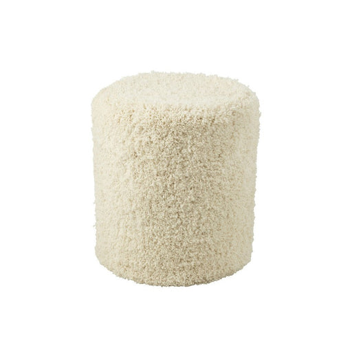 Poef Crème Polyester Cylinder 40 cm-Poefen-J-Line