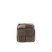 Poef Donkergrijs Stof en Hout 42 cm-Poefen-J-Line