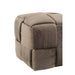 Poef Donkergrijs Stof en Hout 42 cm-Poefs-J-Line