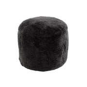 Poef Donkergrijs Textile Rond 57 cm 57x57x47 cm-Poefs-J-Line