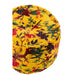 Poef Geel Katoen Velvet Vogels Rond 40 cm-Poefen-J-Line