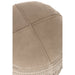 Poef Grijs Leer Franje Rond 54 cm-Poefs-J-Line