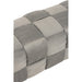 Poef Grijs Stof en Multiplex Hout 42 cm-Poefs-J-Line