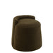 Poef Groen Bouclé Teddy Rond 40 cm 40x40x38 cm-Poefs-J-Line