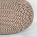 Poef Knitted - Beige - Katoen - L-Poefs-LABEL51