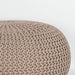 Poef Knitted - Beige - Katoen - L-Poefs-LABEL51