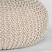 Poef Knitted - Naturel - Katoen - L-Poefs-LABEL51