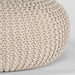 Poef Knitted - Naturel - Katoen - L-Poefs-LABEL51