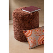 Poef Koper Eucalyptus Shaggy 40 cm 40x40x50 cm-Poefs-J-Line