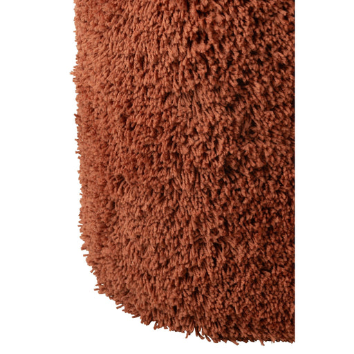Poef Koper Eucalyptus Shaggy 40 cm-Poefen-J-Line