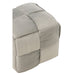 Poef Lichtgrijs Stof en Hout 42 cm-Poefs-J-Line