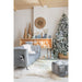 Poef Lichtgrijs Stof en Hout 42 cm-Poefs-J-Line