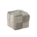 Poef Lichtgrijs Stof en Hout 42 cm-Poefs-J-Line