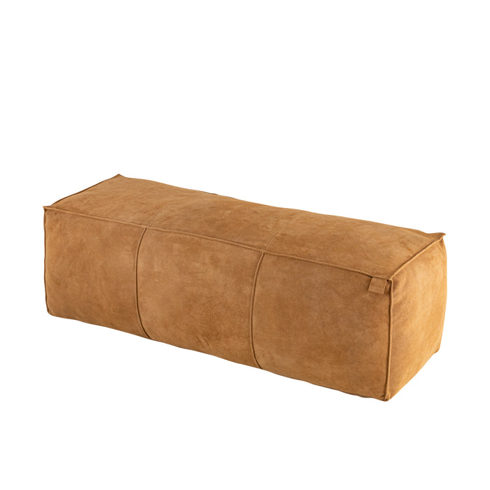 Pouf Marieke Kamel Wildleder Pouf Rechteckig