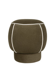 Poef Marina Polyester, Hout Groen Ø45x48 cm-Krukken-Creating Home