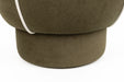 Poef Marina Polyester, Hout Groen Ø45x48 cm-Poefs-White Label Living