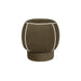 Poef Marina Polyester, Hout Groen Ø45x48 cm-Poefs-Creating Home