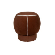 Poef Marina Polyester, Hout Rood Ø45x48 cm-Krukken-Creating Home