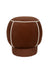 Poef Marina Polyester, Hout Rood Ø45x48 cm-Poefs-White Label Living