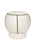 Poef Marina Polyester, Hout Wit Ø45x48 cm-Krukken-Creating Home