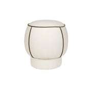 Poef Marina Polyester, Hout Wit Ø45x48 cm-Krukken-Creating Home