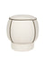 Poef Marina Polyester, Hout Wit Ø45x48 cm-Poefs-White Label Living