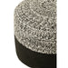 Poef Miami Strip Zwart Polyester 50 cm-Poefen-J-Line