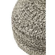 Poef Miami Zwart Polyester 50 cm J-Line 50x50x35 cm-Poefs-J-Line