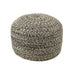 Poef Miami Zwart Polyester 50 cm J-Line-Poefen-J-Line