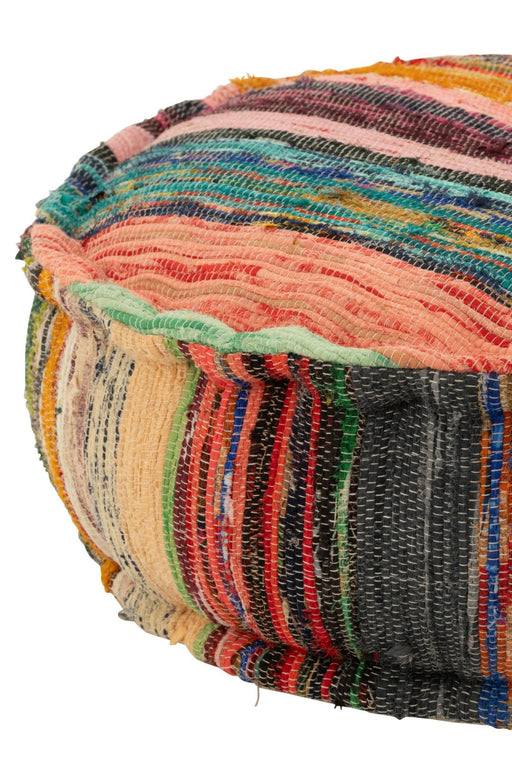 Poef Mix Katoen Chindo Rond 55 cm 55x55x20 cm-Poefs-J-Line