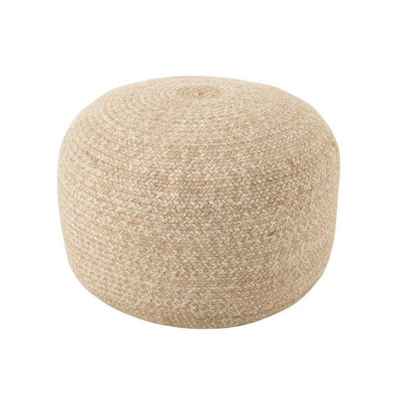Poef Naturel Polyester Miami 50 cm 50x50x35 cm-Poefs-J-Line