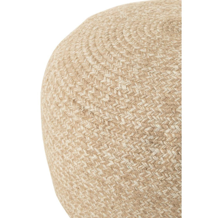 Poef Naturel Polyester Miami 50 cm-Poefen-J-Line