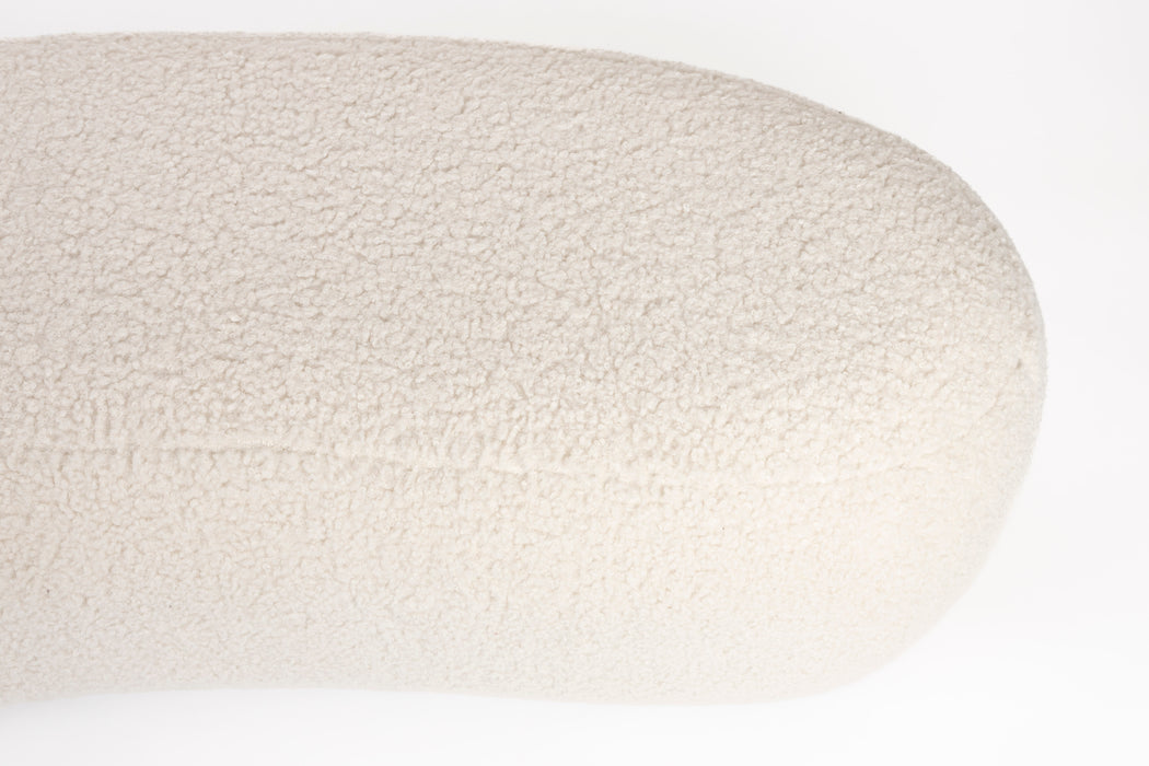Poef Noxx Polyester, MDF Wit 120x46 cm-Fauteuils-Creating Home
