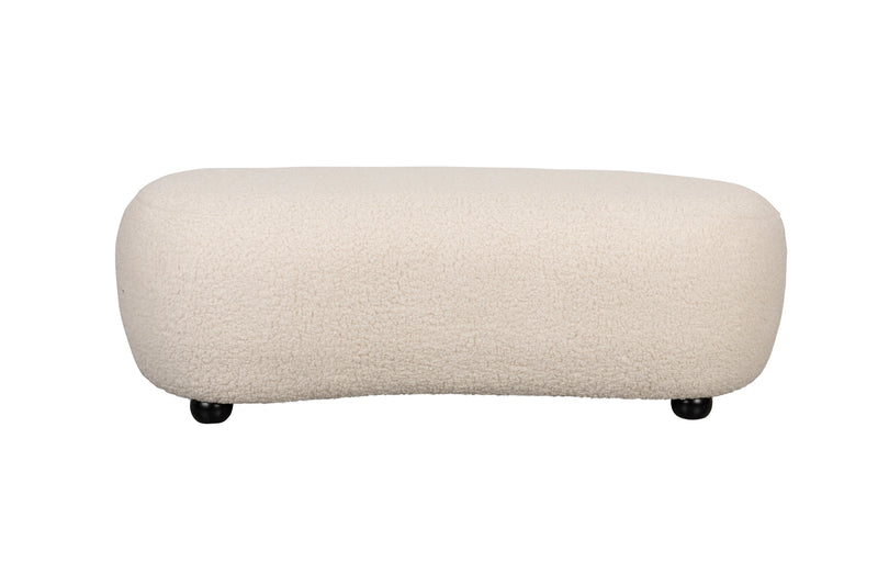 Poef Noxx Polyester, MDF Wit 120x46 cm-Fauteuils-Creating Home
