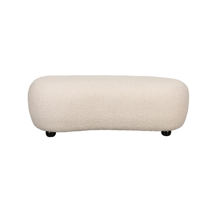 Poef Noxx Polyester, MDF Wit 120x46 cm-Fauteuils-Creating Home