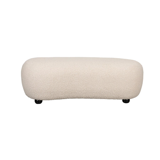 Poef Noxx Polyester, MDF Wit 120x46 cm-Poefs-Creating Home