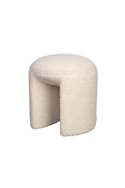 Poef Noxx Polyester, MDF Wit Ø42x46 cm-Krukken-Creating Home