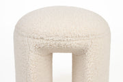 Poef Noxx Polyester, MDF Wit Ø42x46 cm-Krukken-Creating Home