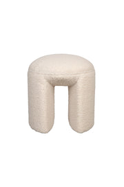 Poef Noxx Polyester, MDF Wit Ø42x46 cm-Krukken-Creating Home