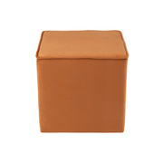 Poef Oker Velours Kubus J-Line 37 cm 37x37x37 cm-Poefs-J-Line