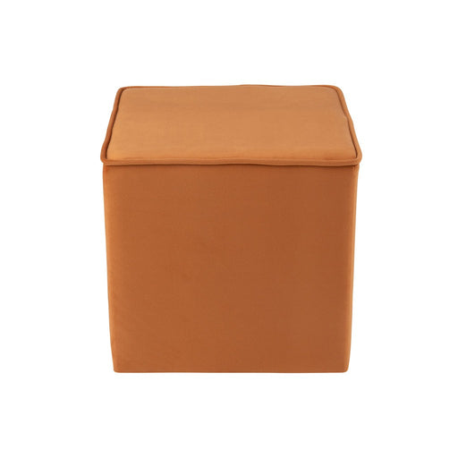 Poef Oker Velours Kubus J-Line 37 cm-Poefs-J-Line