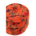 Poef Oranje Katoen Velvet Vogels Rond 40 cm-Poefs-J-Line