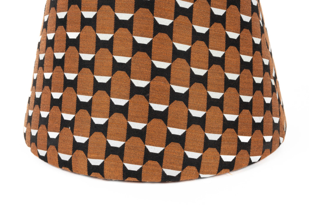 Poef Pin Metaal, Polyester, MDF Bruin Ø37x45 cm-Krukken-Creating Home