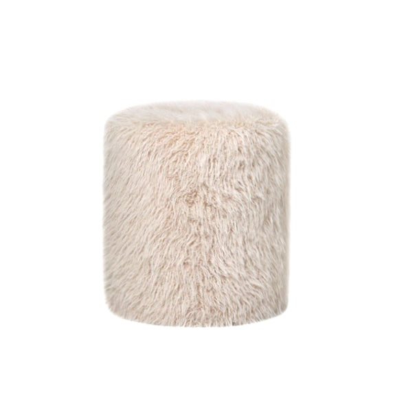 Poef Polyester Beige-Poefs-PTMD