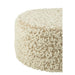 Poef Rond bouclé katoen/polyester camel/crème-Poefs-J-Line