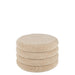 Poef Rond teddy polyester beige-Krukjes-J-Line
