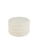 Poef Rond teddy polyester wit-Krukken-J-Line