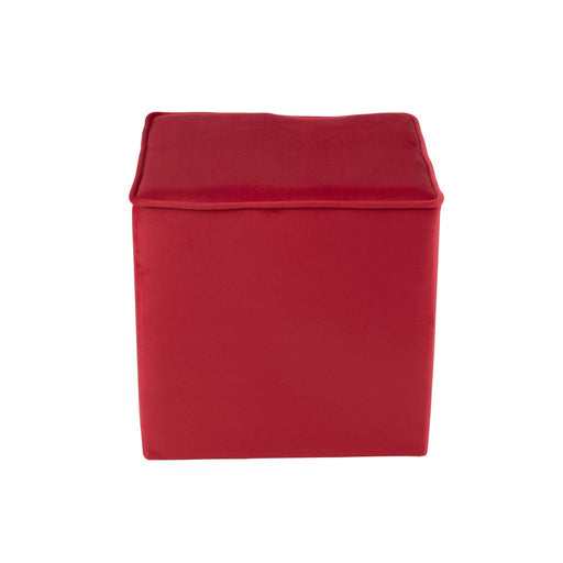 Poef Roze Fluweel Velours 37 cm J-Line 37x37x37 cm-Poefs-J-Line