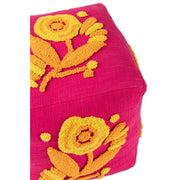 Poef Roze Katoen Bloemen Vierkant 40 cm 40x40x40 cm-Poefs-J-Line