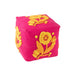 Poef Roze Katoen Bloemen Vierkant 40 cm-Poefs-J-Line